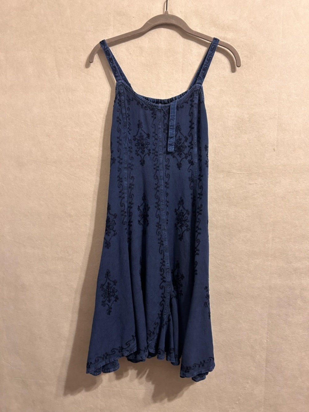 My choice Y2K Blue medium Spaghetti Strap Summer resort wear vacation dress